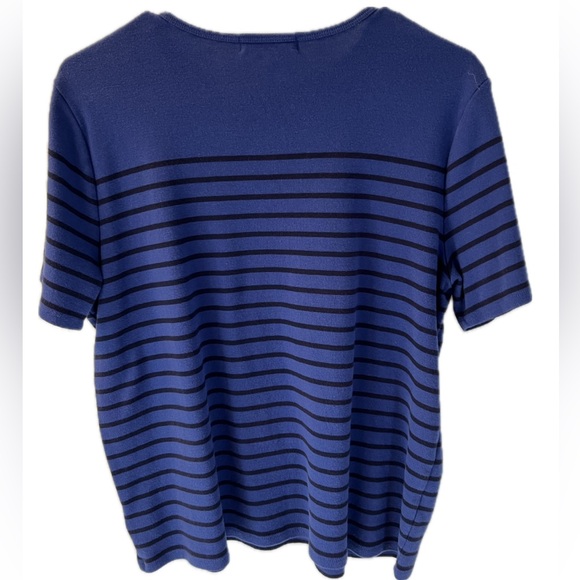 Ralph Lauren Classic Navy with Black Stripes Top. - Picture 2 of 3